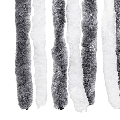 Fly Curtain Grey and White 100x230 cm Chenille