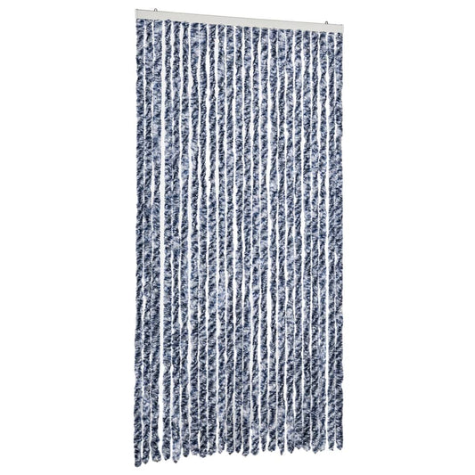 Fly Curtain Blue and White 100x230 cm Chenille