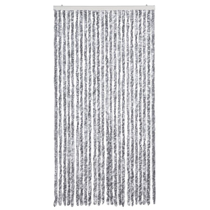 Fly Curtain White and Grey 100x200 cm Chenille