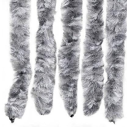 Fly Curtain White and Grey 100x200 cm Chenille