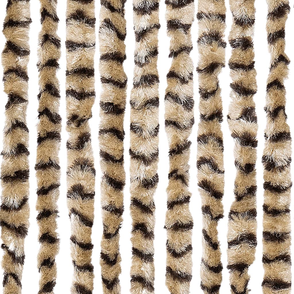 Fly Curtain Beige and Brown 100x230 cm Chenille