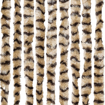 Fly Curtain Beige and Brown 100x230 cm Chenille