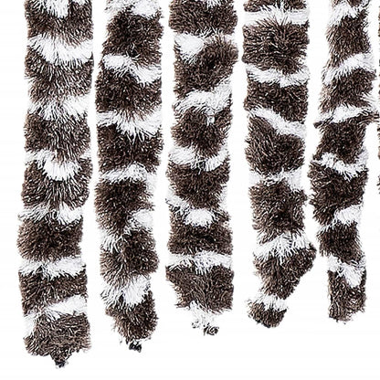 Fly Curtain Brown and White 90x200 cm Chenille