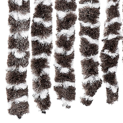 Fly Curtain Brown and White 100x200 cm Chenille