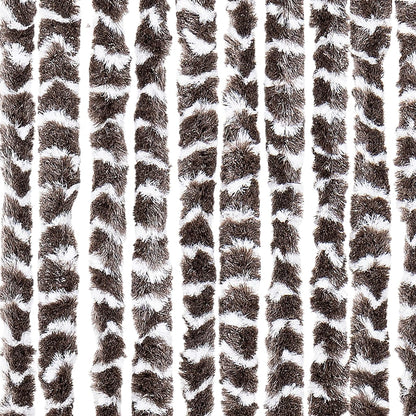 Fly Curtain Brown and White 100x230 cm Chenille