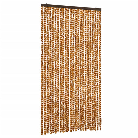 Fly Curtain Ochre and White 100x200 cm Chenille