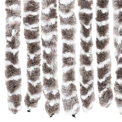 Fly Curtain Taupe and White 100x200 cm Chenille