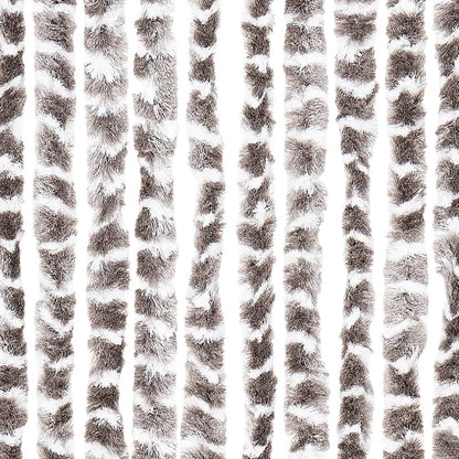 Fly Curtain Taupe and White 100x230 cm Chenille