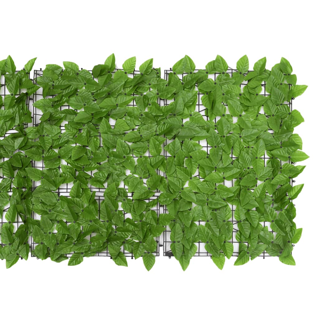 Balcony Privacy Screen with Green Leaves 236.2"x29.5