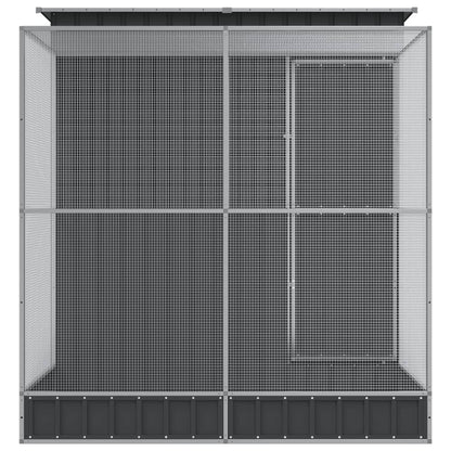 Aviary with Extension Silver 209x203x216 cm Steel
