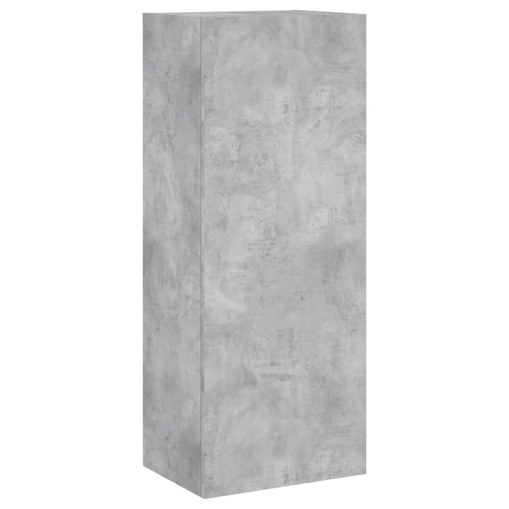 4 Piece TV Wall Units Concrete Grey Engineered Wood