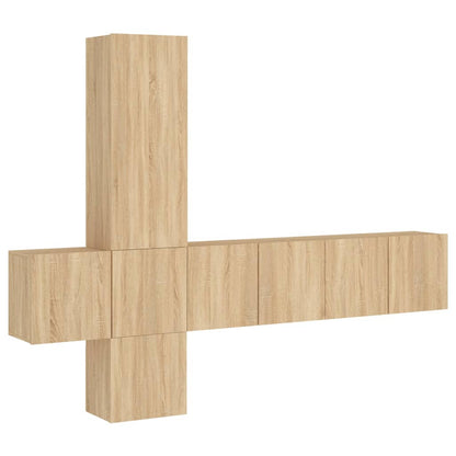 TV Wall Unit | Sonoma oak | Engineered wood | Floating TV Wall Unit
