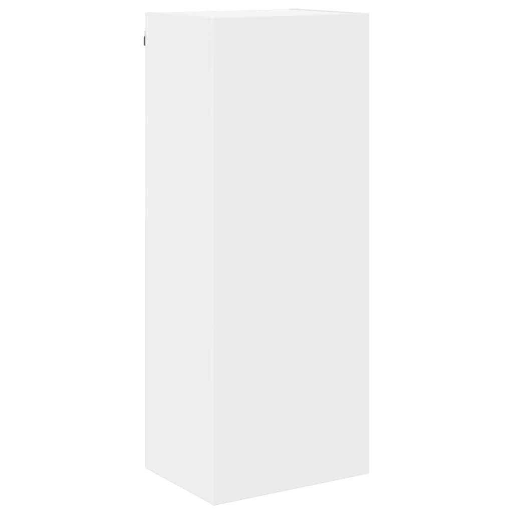 5 Piece TV Wall Units White Engineered Wood