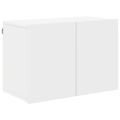 5 Piece TV Wall Units White Engineered Wood
