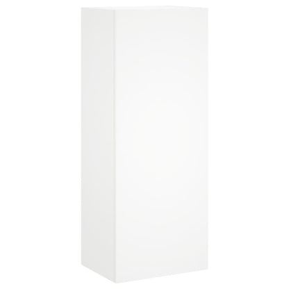 4 Piece TV Wall Units White Engineered Wood