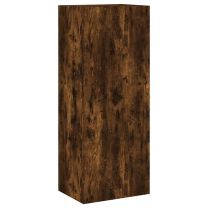 5 Piece TV Wall Units Smoked Oak Engineered Wood