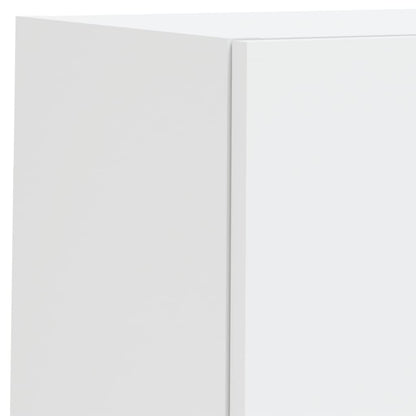4 Piece TV Wall Cabinets with LED Lights White