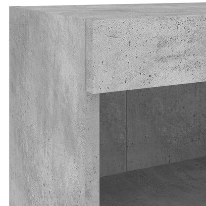 4 Piece TV Wall Cabinets with LED Lights Concrete Grey