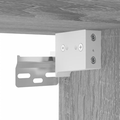 5 Piece TV Wall Units with LED Grey Sonoma Engineered Wood