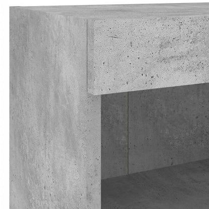5 Piece TV Wall Units with LED Concrete Grey Engineered Wood
