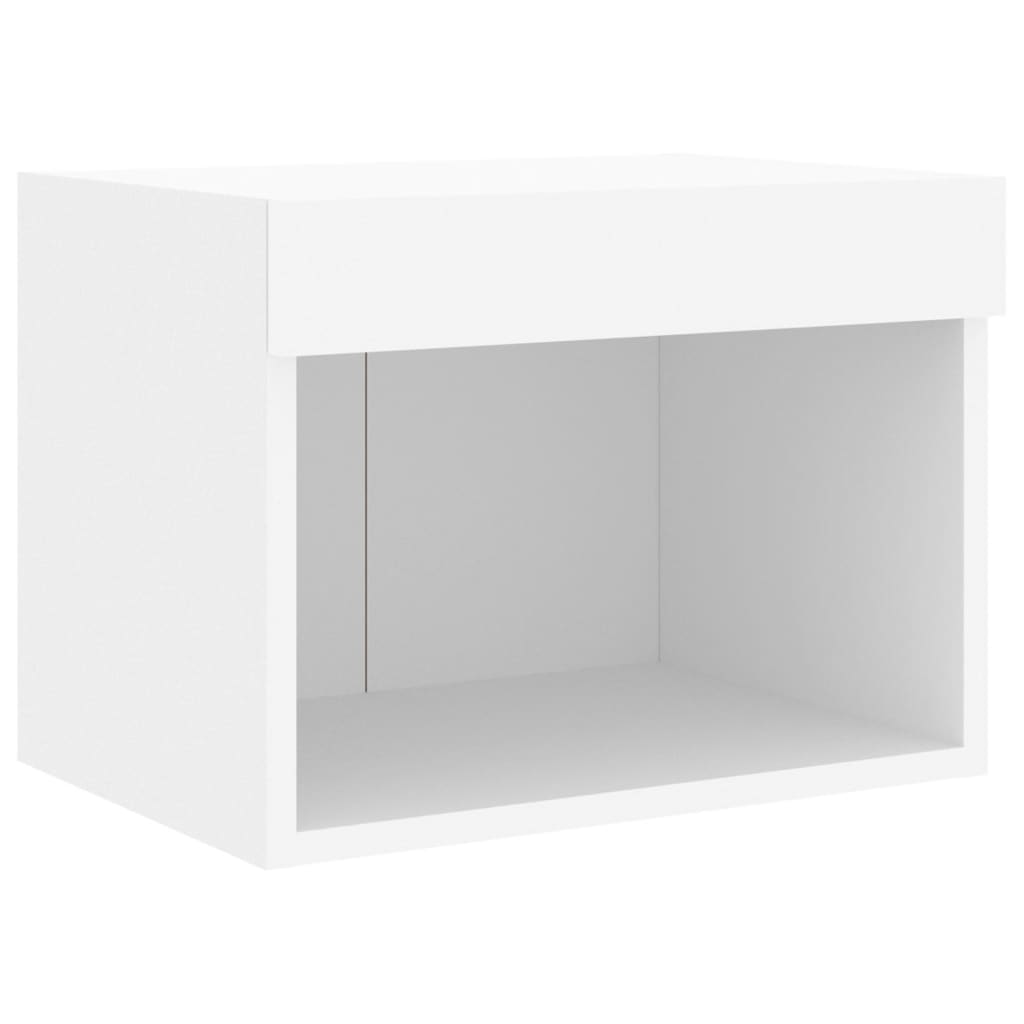 TV Wall Unit | White | Engineered wood and glass | Large | TV Wall Unit