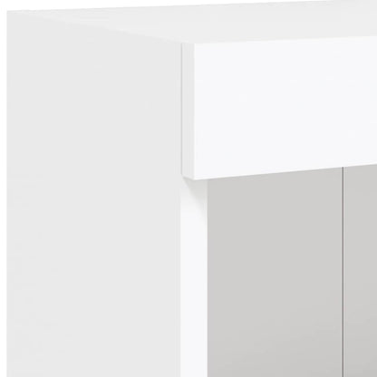 6 Piece TV Wall Units with LED White Engineered Wood