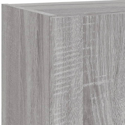 5 Piece TV Wall Units with LED Grey Sonoma Engineered Wood
