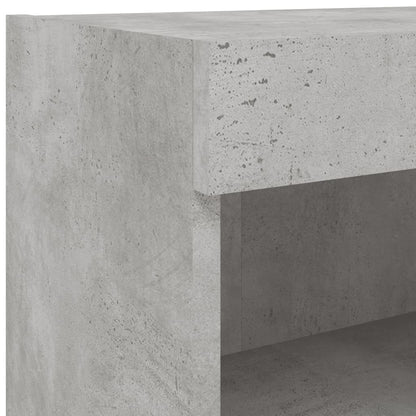 6 Piece TV Wall Units with LED Concrete Grey Engineered Wood
