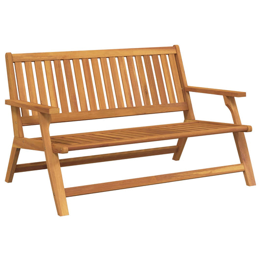 Relax Bench Brown 122 x 78 x 73 cm Solid Acacia Wood