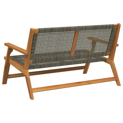 Garden Relax Bench Grey Solid Acacia Wood