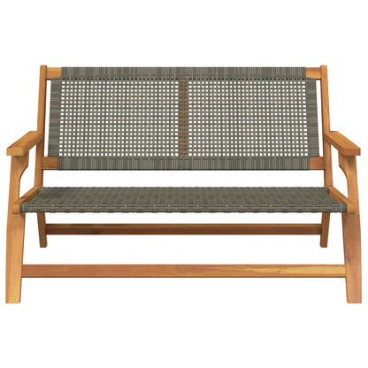 Garden Relax Bench Grey Solid Acacia Wood