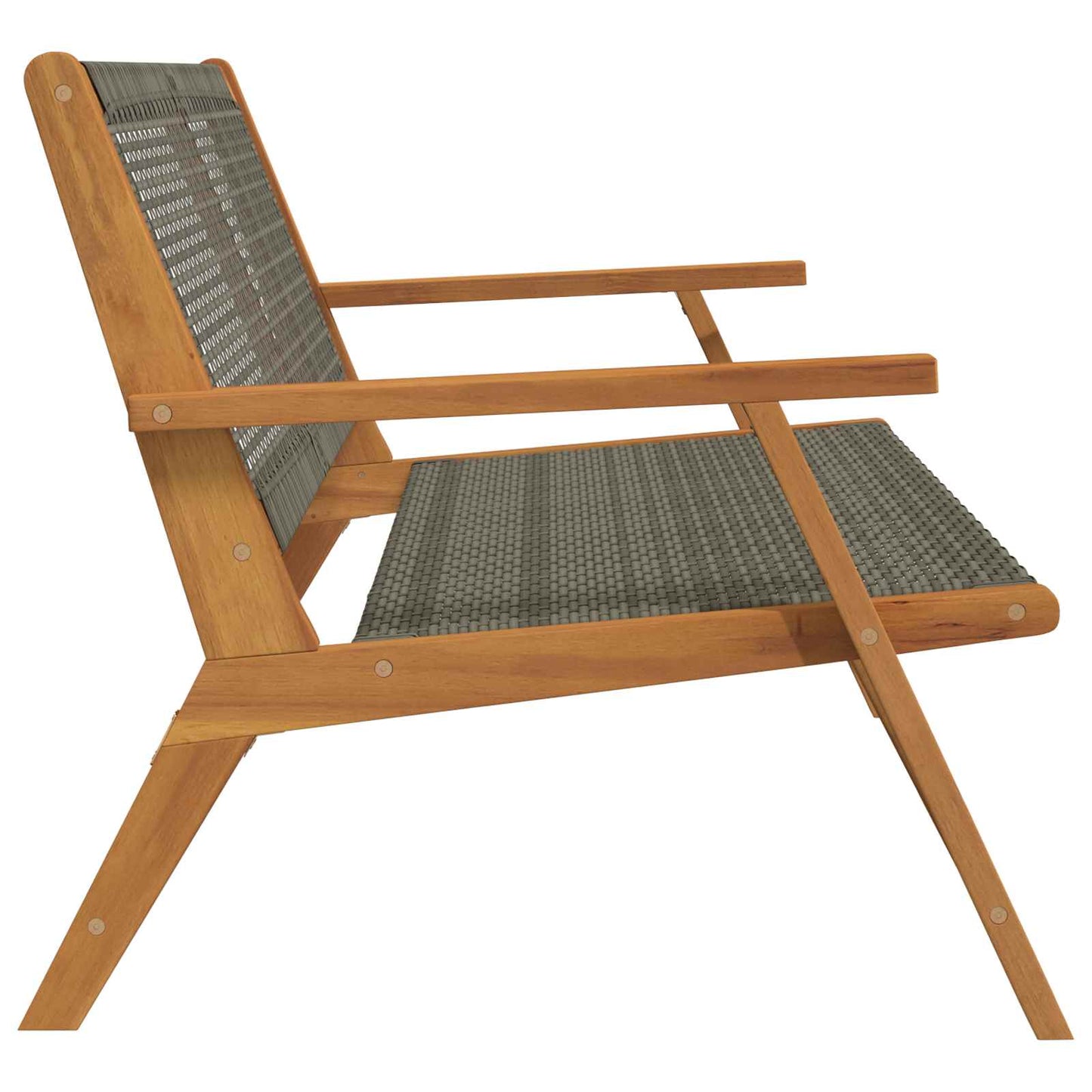Garden Relax Bench Grey Solid Acacia Wood