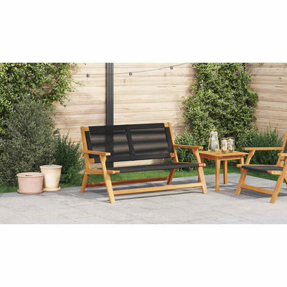 Garden Furniture Black 122 x 78 x 73 cm Solid Acacia Wood