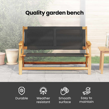 Garden Furniture Black 122 x 78 x 73 cm Solid Acacia Wood