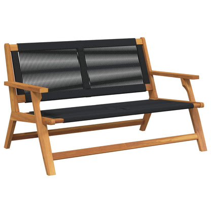 Garden Furniture Black 122 x 78 x 73 cm Solid Acacia Wood
