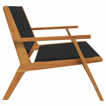 Garden Furniture Black 122 x 78 x 73 cm Solid Acacia Wood