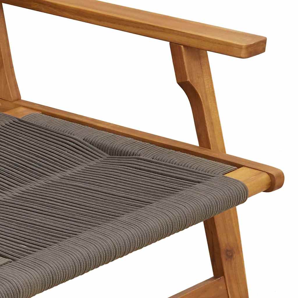 Garden Relax Bench Grey Solid Acacia Wood