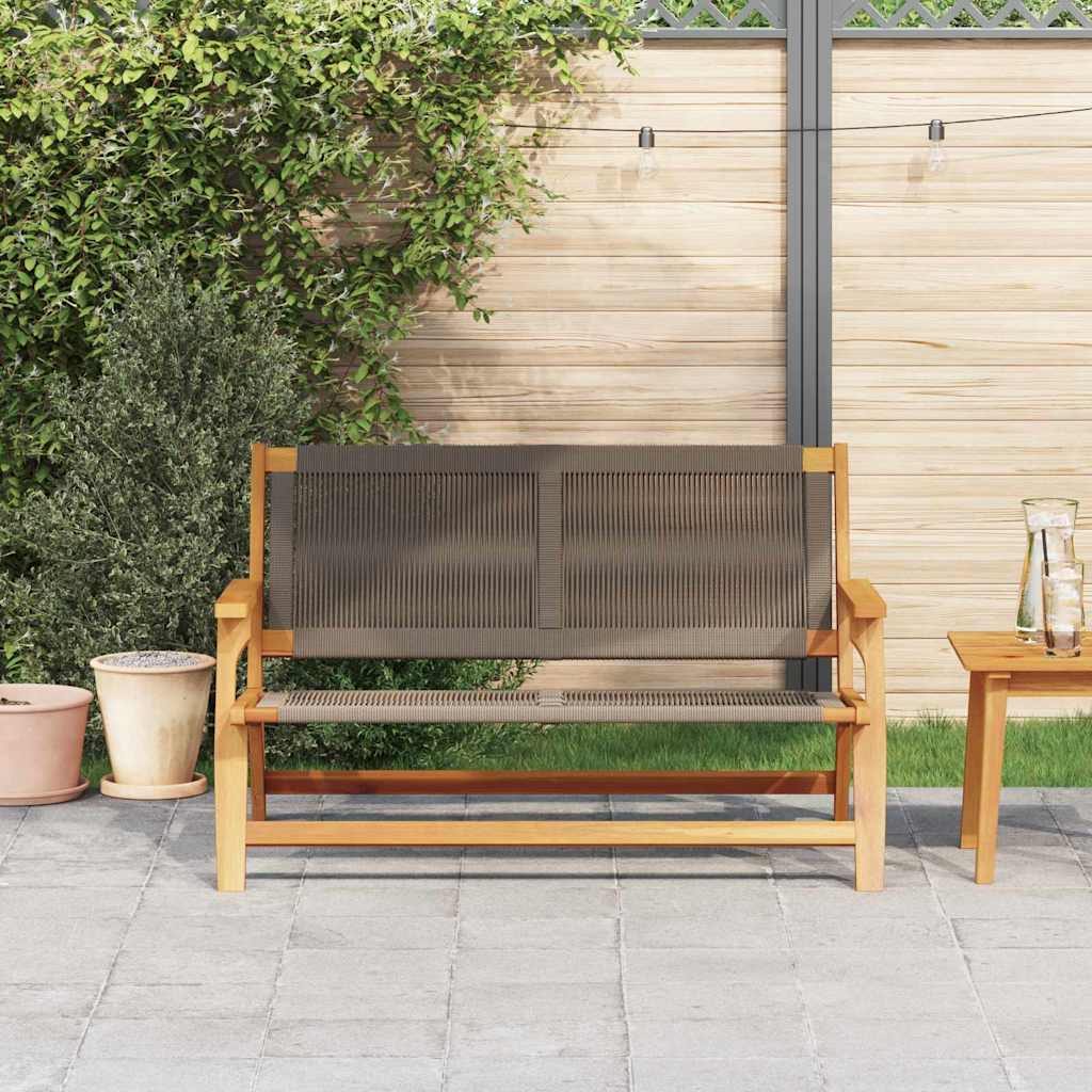 Garden Relax Bench Grey Solid Acacia Wood