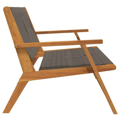 Garden Relax Bench Grey Solid Acacia Wood
