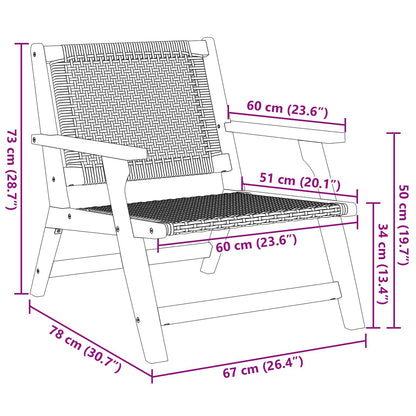 Garden Furniture 2 pcs Beige 67 x 78 x 73 cm Solid Acacia Wood