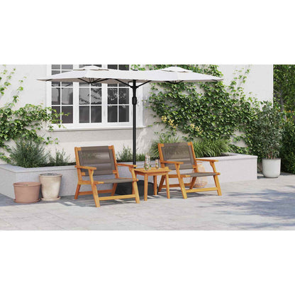 Garden Furniture 2 pcs Grey 67 x 78 x 73 cm Solid Acacia Wood