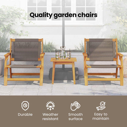 Garden Furniture 2 pcs Grey 67 x 78 x 73 cm Solid Acacia Wood