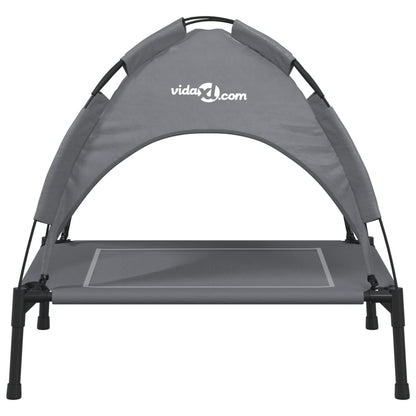 Dog Bed with Canopy Anthracite Oxford Fabric and Steel