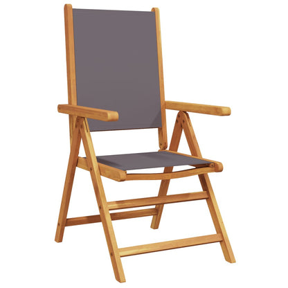 Garden Chairs 2 pcs Anthracite Solid Wood Acacia and Fabric