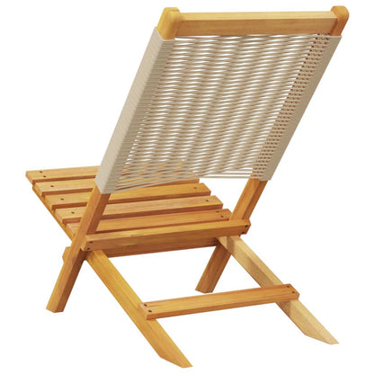 Garden Chairs 2 pcs Beige Solid Wood Acacia and Polypropylene