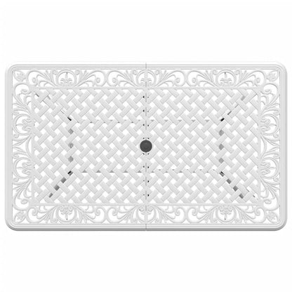 Garden Table White 150x90x72 cm Cast Aluminium