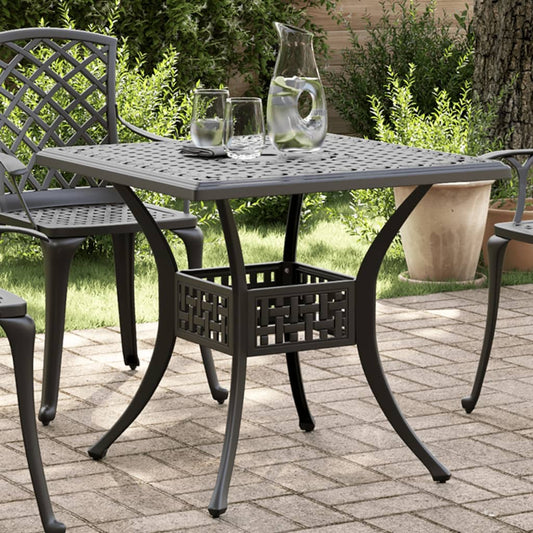 Garden Table | Black | Cast Aluminium | Medium | Durable | Garden Table