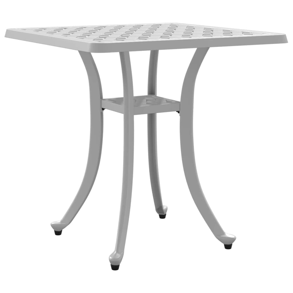 Garden Table White Cast Aluminum Small Durable Garden Table