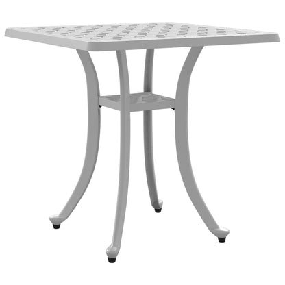 Garden Table White Cast Aluminum Small Durable Garden Table