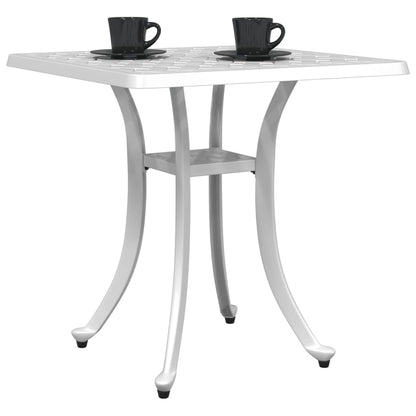 Garden Table White Cast Aluminum Small Durable Garden Table
